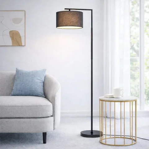 BOXED FLOOR LAMP JAESA SHADE - BLACK