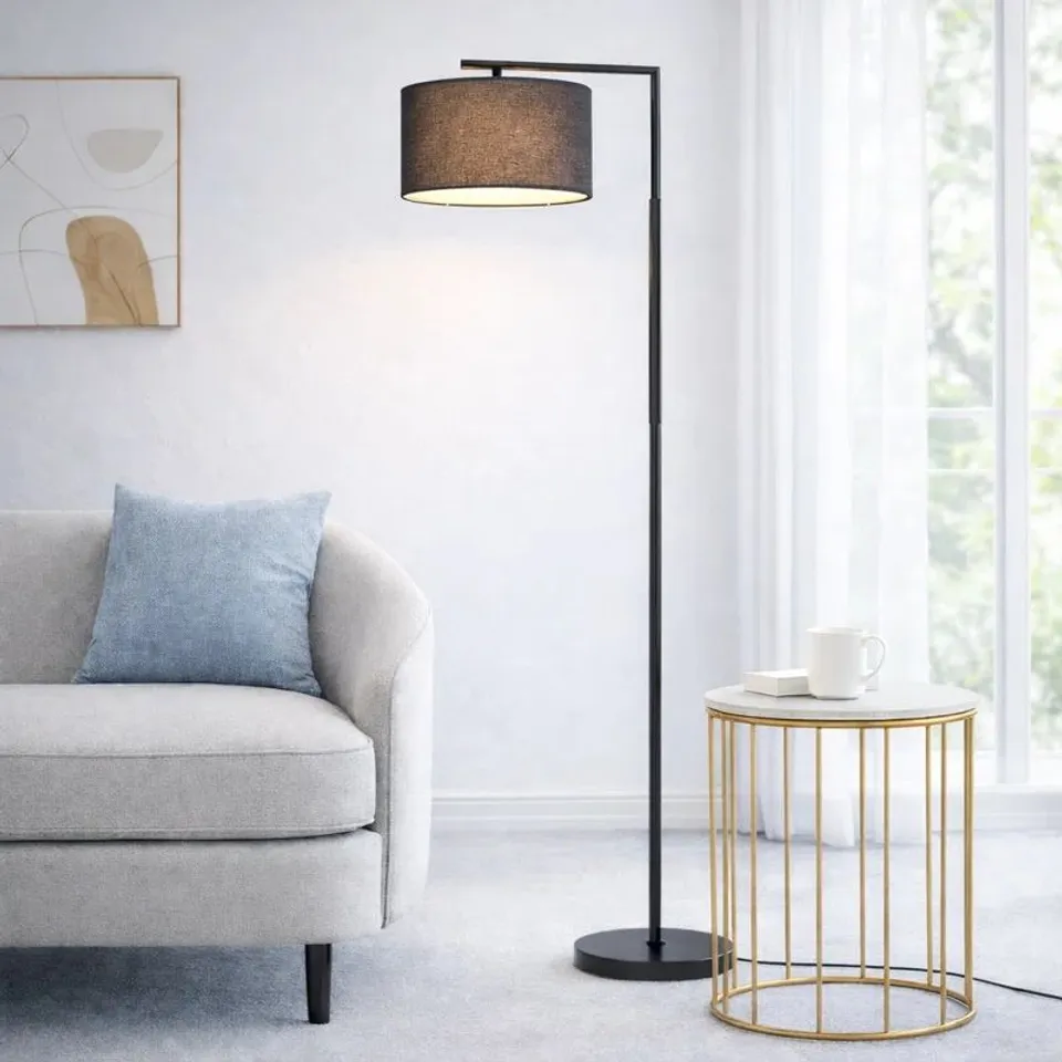 BOXED FLOOR LAMP JAESA SHADE - BLACK