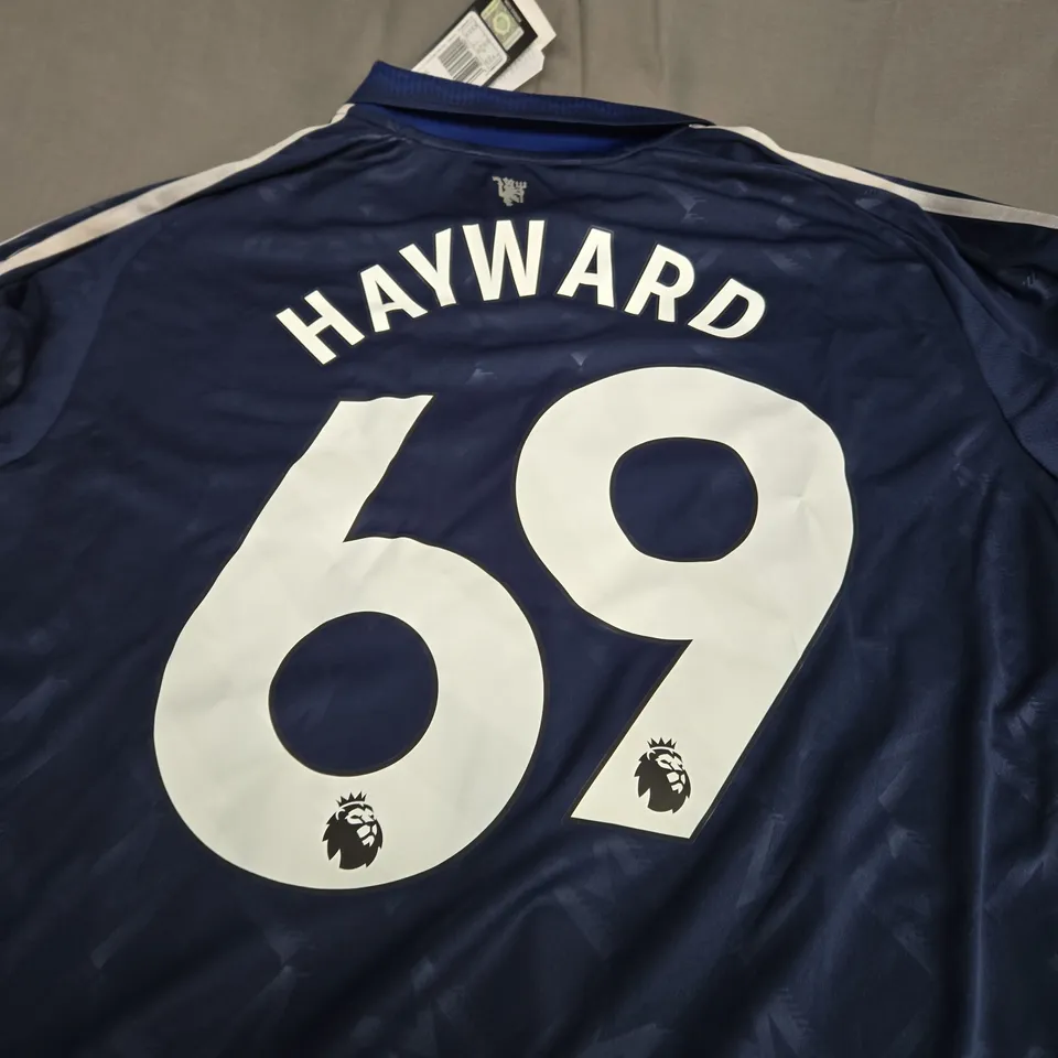 MANCHESTER UNITED FC AWAY SHIRT SIZE XXL - HAYWARD 69