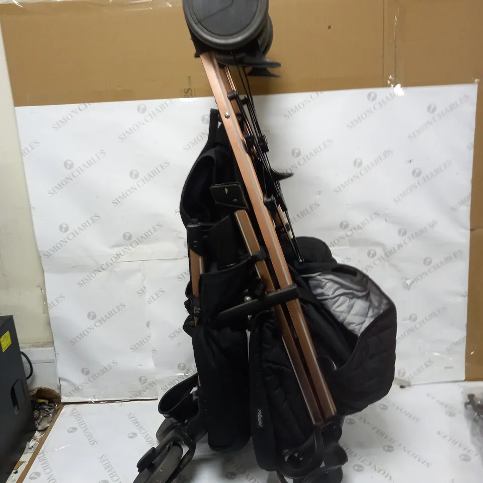 MY BABIIE BILLIE FAIERS MB51 ROSE GOLD BLACK AND GREY QUILTED STROLLER RRP £169.99