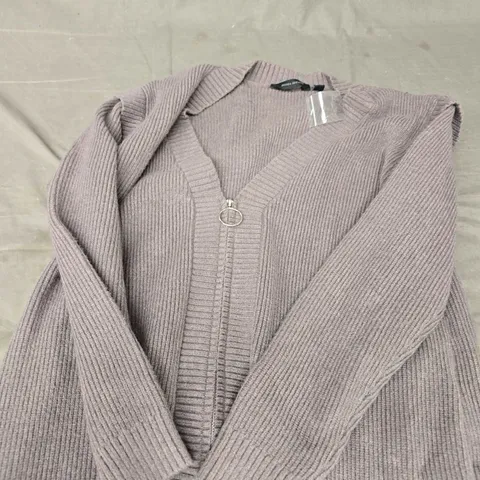 BRENDA EDWARDS ZIP UP CARDIGAN IN CHARCOAL - S