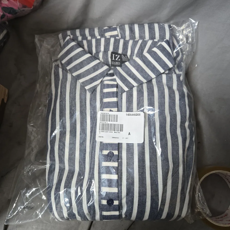 BOX OF APPROXIMATELY 30 ITEMS OF CLOTHING INCLUDING: IZABEL LONDON DRESS, MIRACLE SUIT AND FINERY LONDON FLORAL DRESS