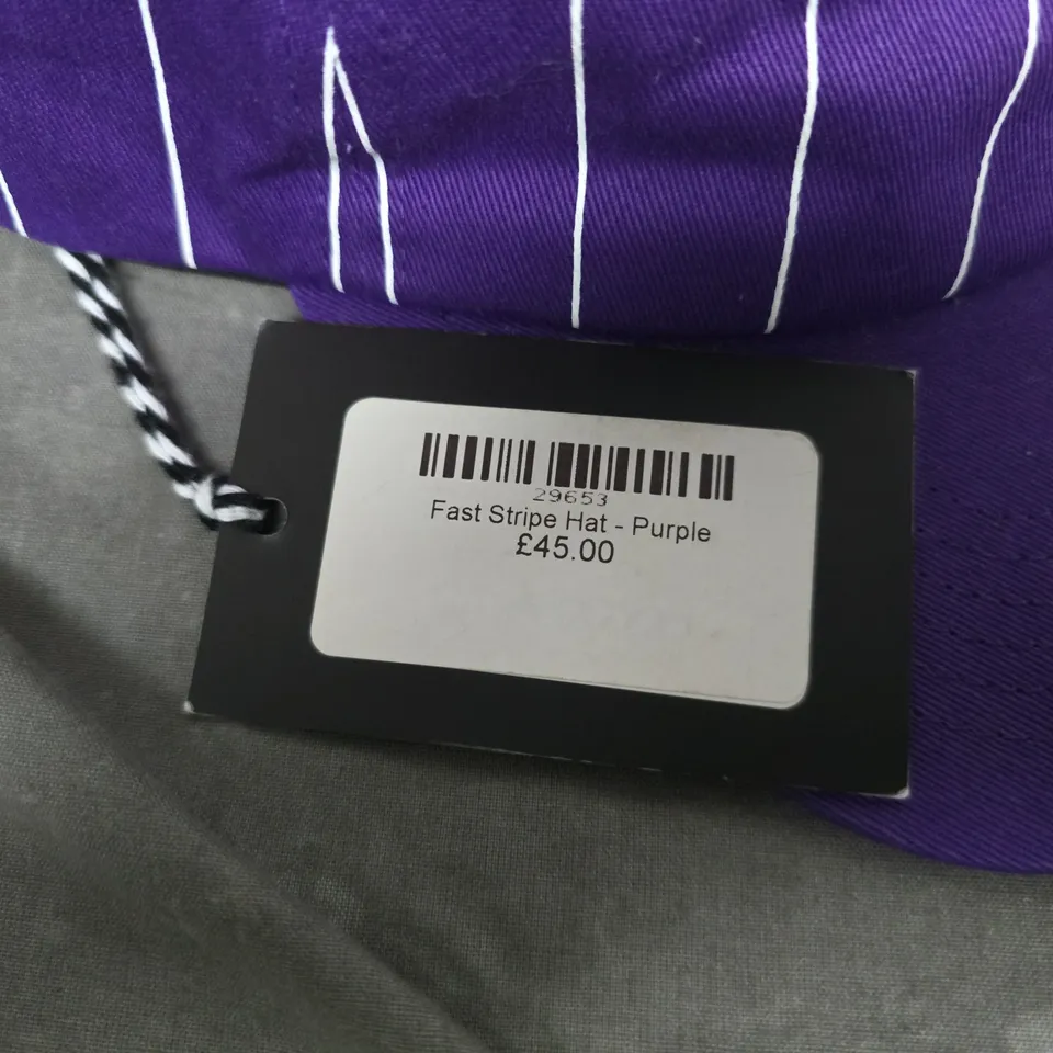 BANKRUPT FAST STRIPE HAT - PURPLE (SCI-FI FANTASY DESIGN)