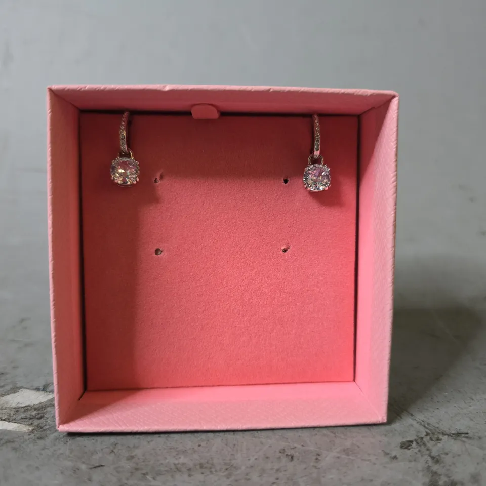 BOXED SWAROVSKI CONSTELLA RODIUM PLATED EARRINGS 