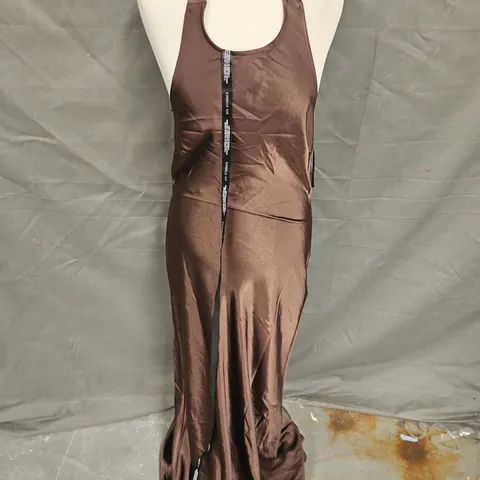 SIX STORIES HALTERNECK DRESS IN CHOCOLATE BROWN SIZE 8