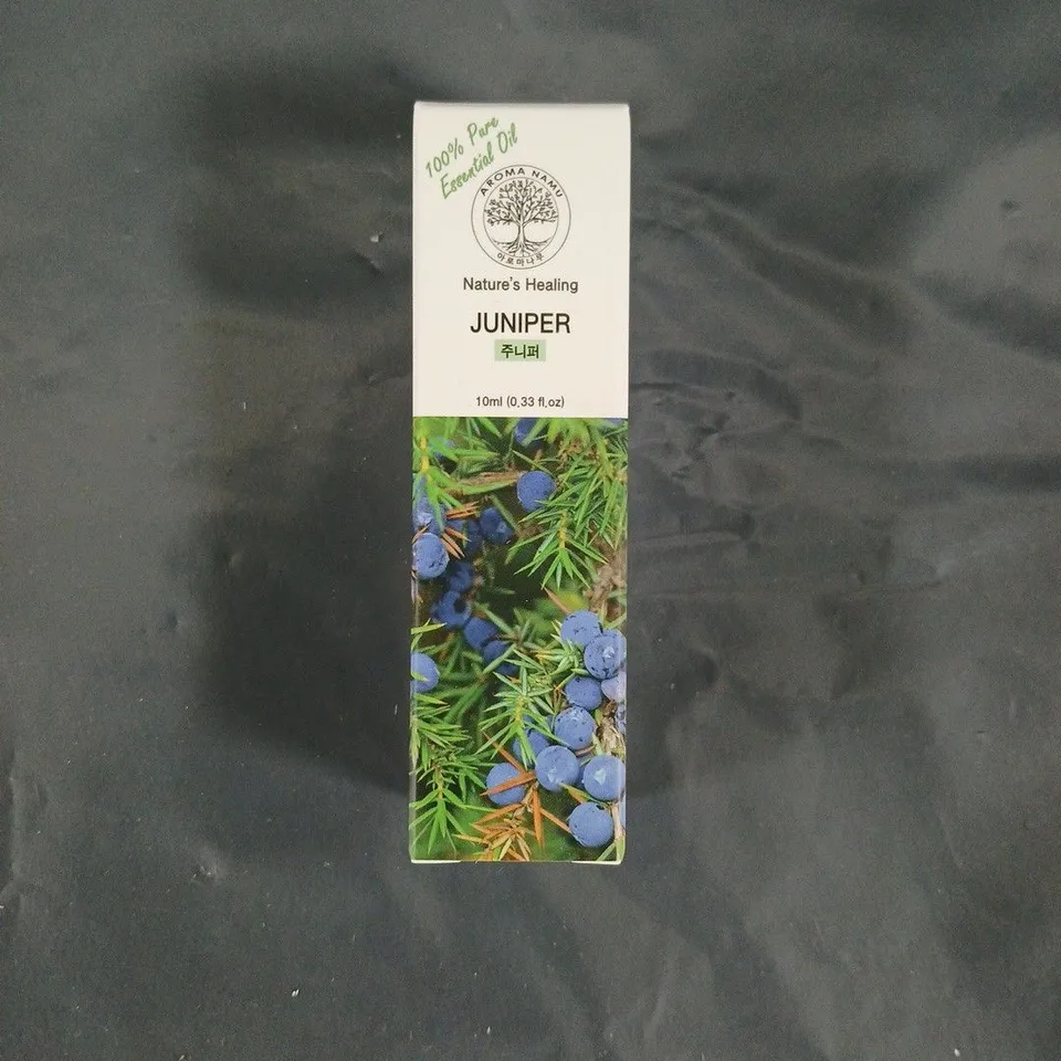APPROXIMATELY 25 PCS AROMA NAMU JUNIPER ESSENTIAL OIL – 100% ORGANIC, 10ML 