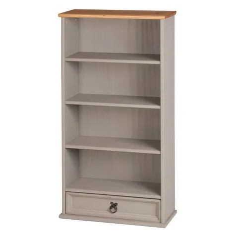 BOXED HALLES 103CM H X 35.5CM W SOLID WOOD STANDARD BOOKCASE (1 BOX)