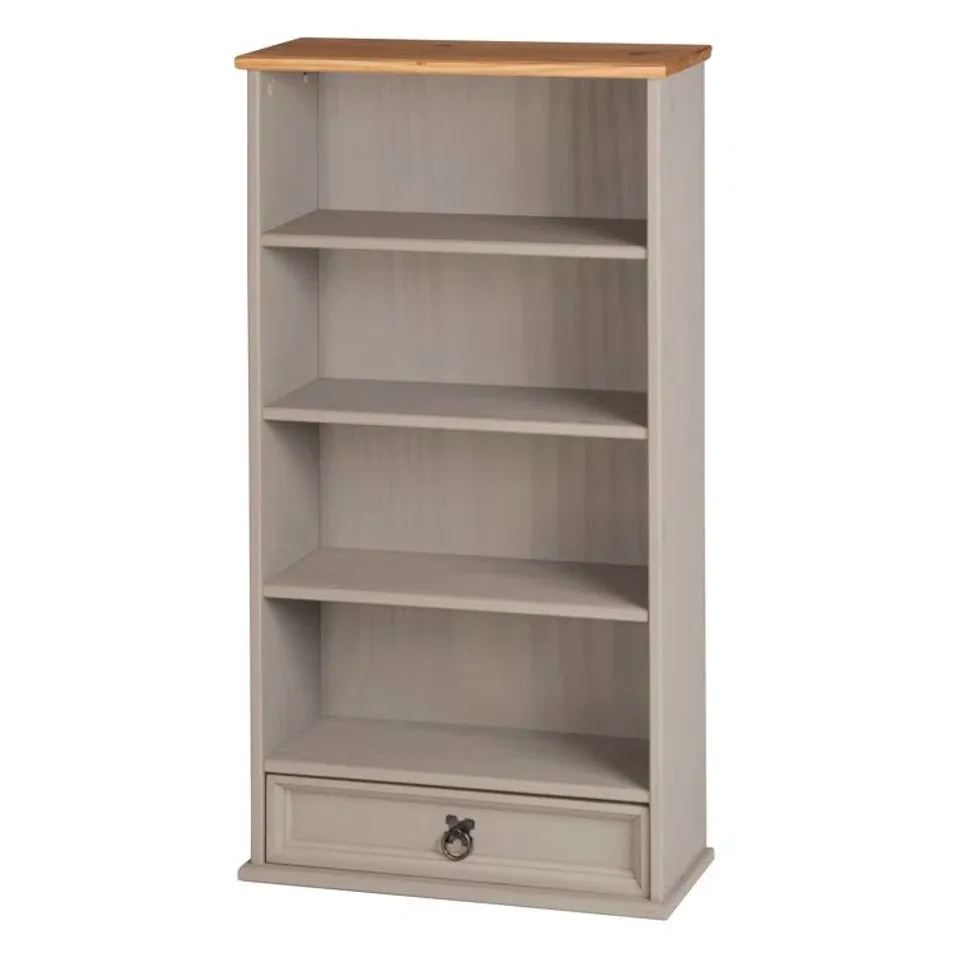 BOXED HALLES 103CM H X 35.5CM W SOLID WOOD STANDARD BOOKCASE (1 BOX)
