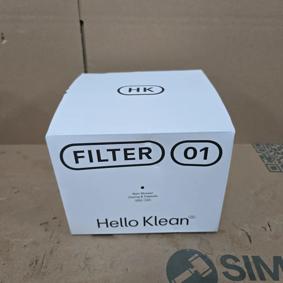 SEALED HELLO KLEAN RAIN SHOWER FILTER BOXED