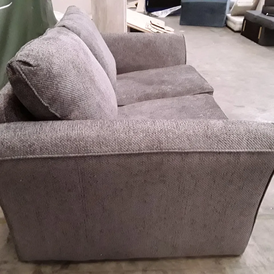 QUALITY DESIGNER 2 SEATER SOFA - GREY FABRIC