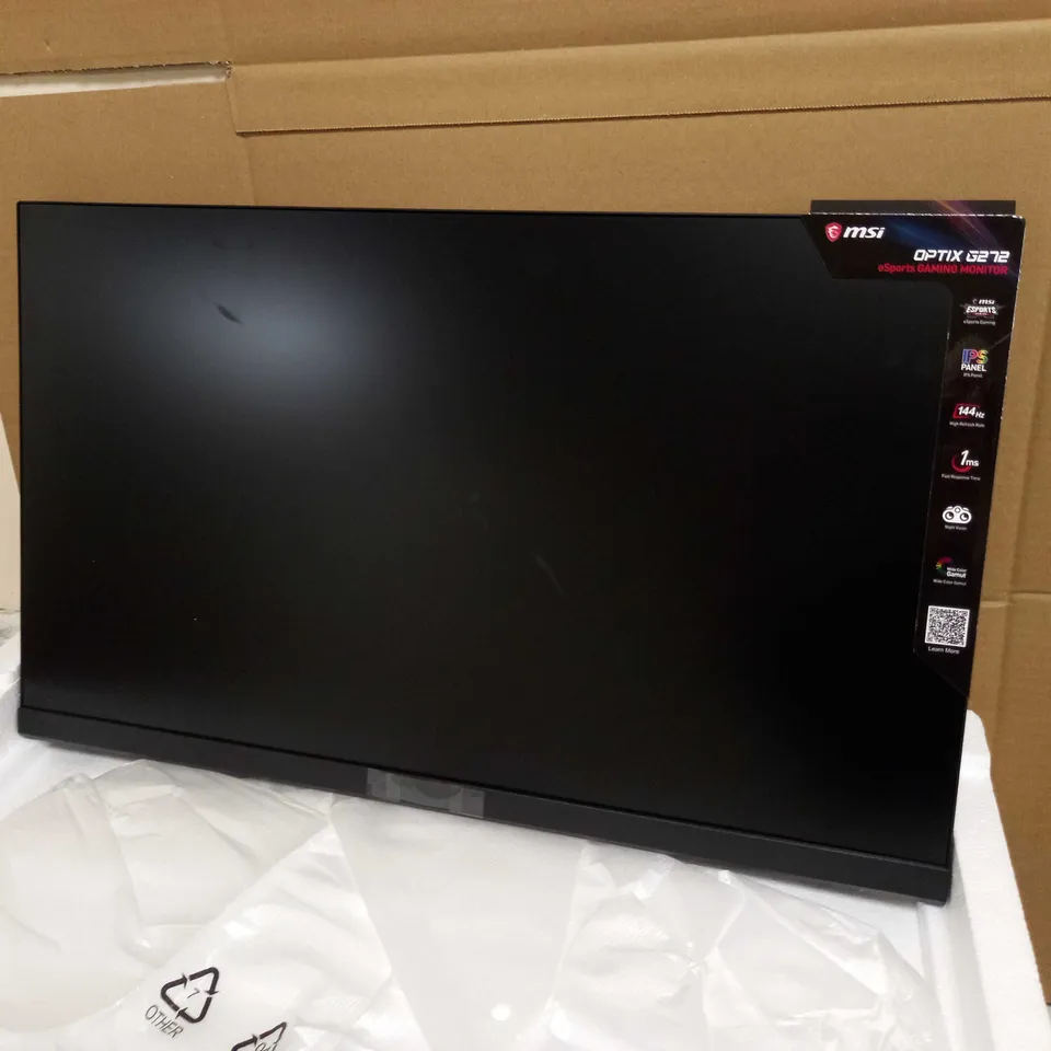 MSI OPTIX G272 27 INCH 144HZ FHD ESPORTS GAMING IPS MONITOR