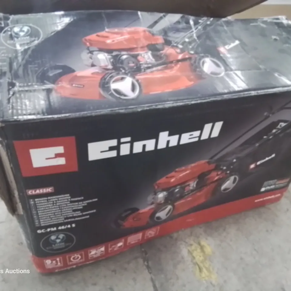 BOXED EINHALL PETROL ROTARY LAWNMOWER 