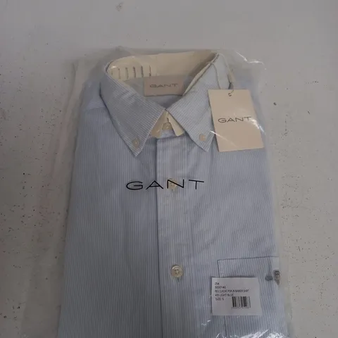 GANT CLASSIC POPLIN BANKER SHIRT - LIGHT BLUE, SIZE S (MEN'S)