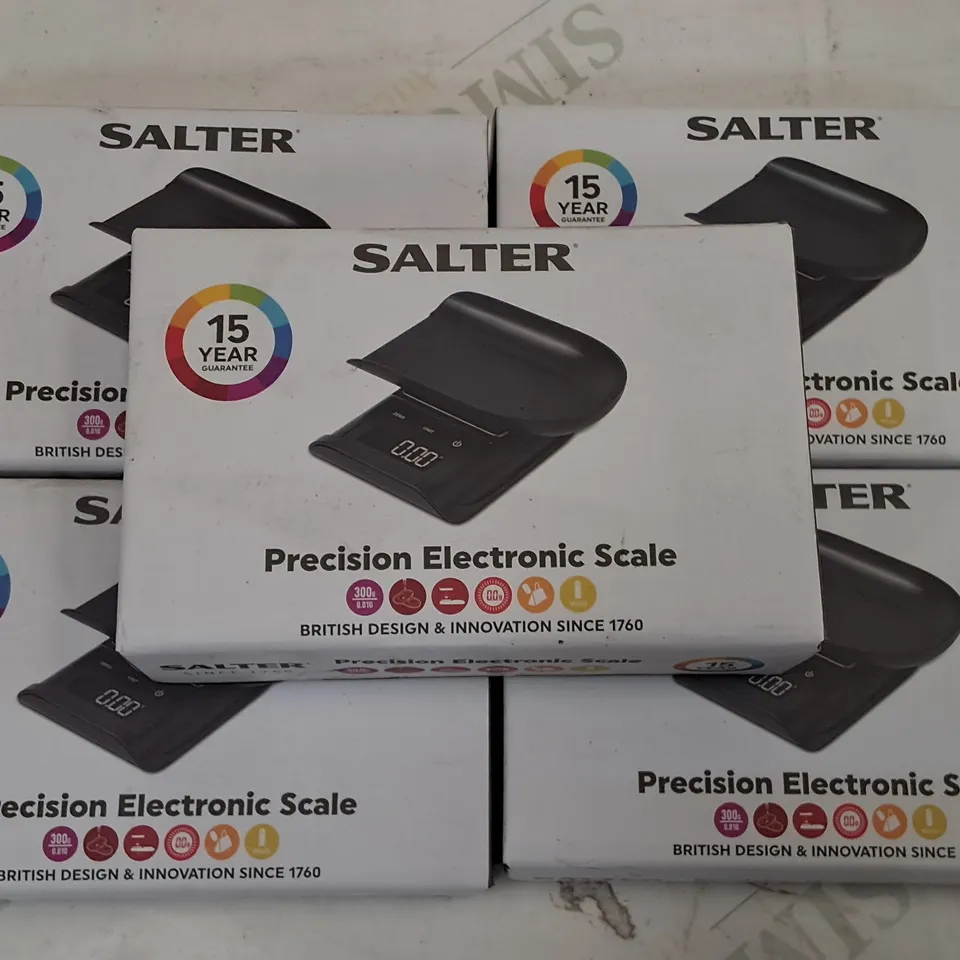 LOT OF 5 BOXED SALTER PRECISION ELECTRONIC SCALES