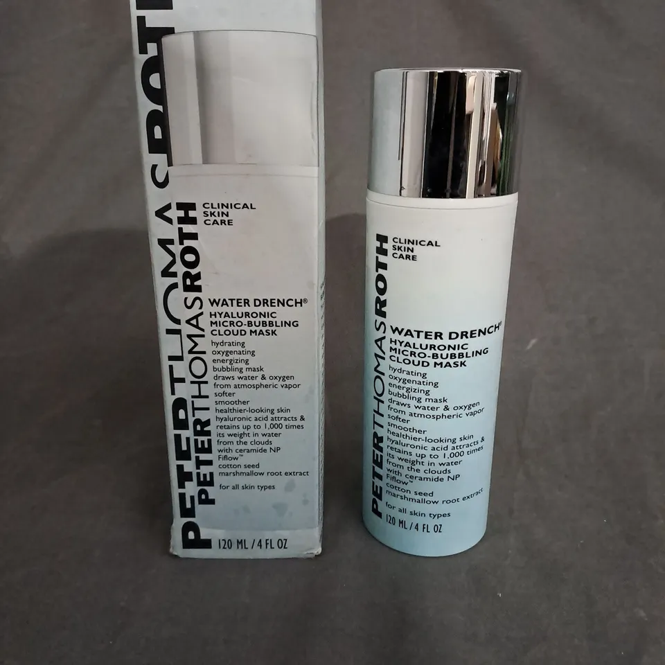 BOXED PETER THOMAS ROTH WATER DRENCH HYALURONIC MICRO-BUBBLING CLOUD MASK 120ML