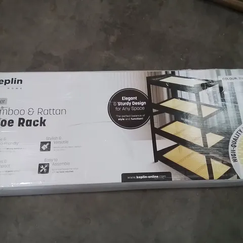 KEPLIN 4 TIER BAMBOO RACK BLACK