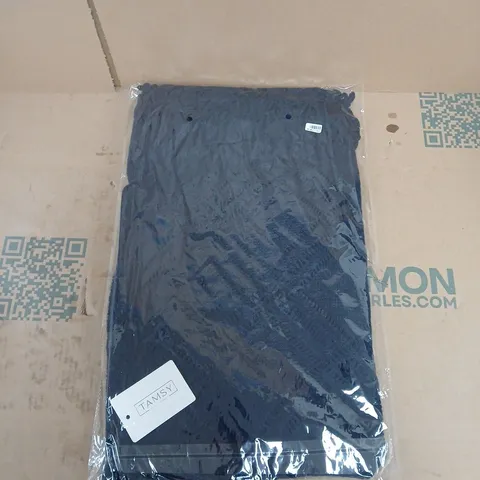 BOX OF APPROXIMATELY 40 TAMSY SOFT TOUCH KNITTED SCARVES IN NAVY BLUE - COLLECTION ONLY 