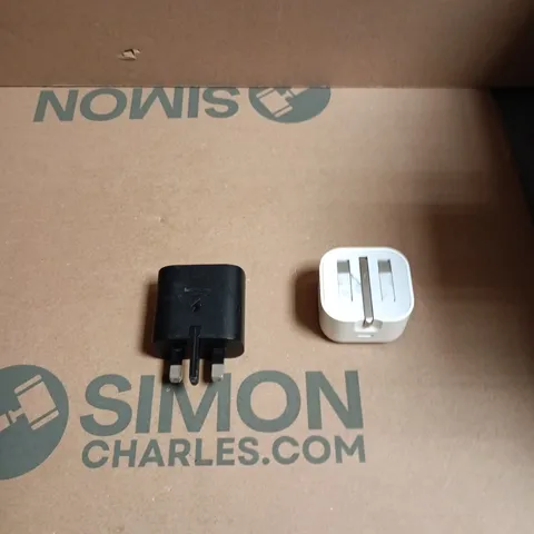 BOX OF APPROXIMATELY 40 ASSORTED PLUGS AND ADAPTERS