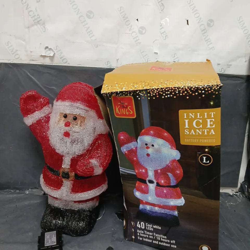 THREE KINGS SANTA ACRYLIC BATTERY OPERATED OUTDOOR CHRISTMAS LIGHT