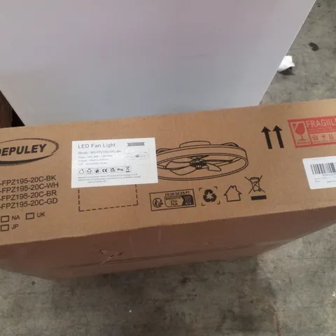 BOXED DEPULEY LED FAN LIGHT - BLACK