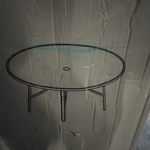 BOXED BREEINS GLASS TABLE LG0887