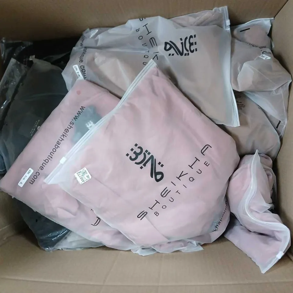 APPROXIMATELY 30 BAGGED SHEIKHA BOUTIQUE CLOTHING ITEMS IN VARIOUS STYLES AND SIZES 