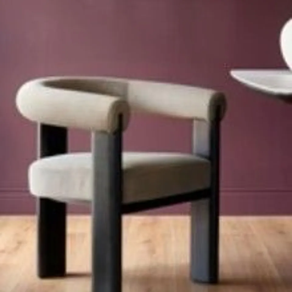 BOXED DANETTI ORION MOCHA PLUSH FABRIC DINING CHAIR