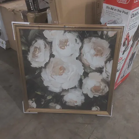 BOXED FRAMED CANVAS TRADITION FLORAL PRINT 60 X 60cm