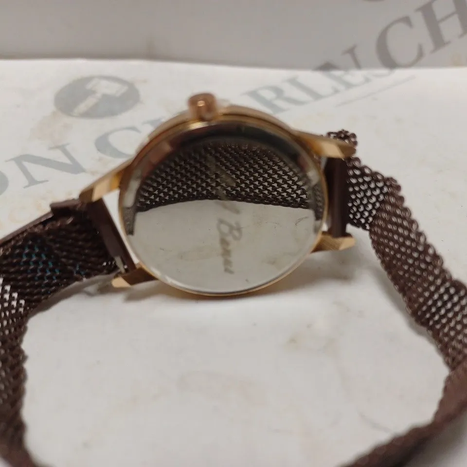 LADIES LA BANUS WATCH – CHAIN LINK METAL STRAP – MAGNETIC CLASP – GIFT BOX