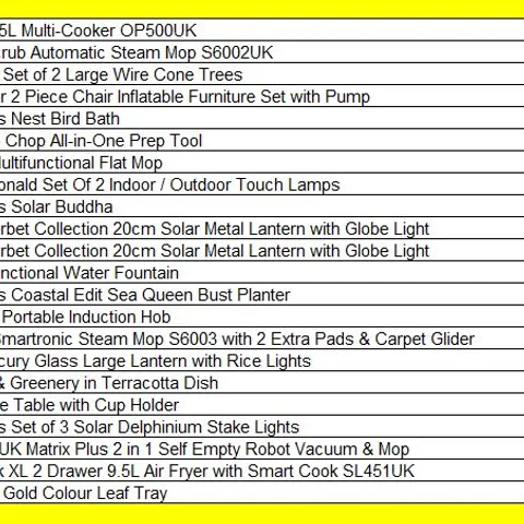PALLET OF APPROXIMATELY 22 ASSORTED HOUSEHOLD AND GARDEN PRODUCTS TO INCLUDE; 
