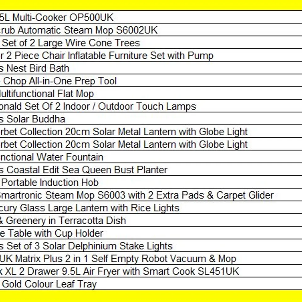PALLET OF APPROXIMATELY 22 ASSORTED HOUSEHOLD AND GARDEN PRODUCTS TO INCLUDE; 