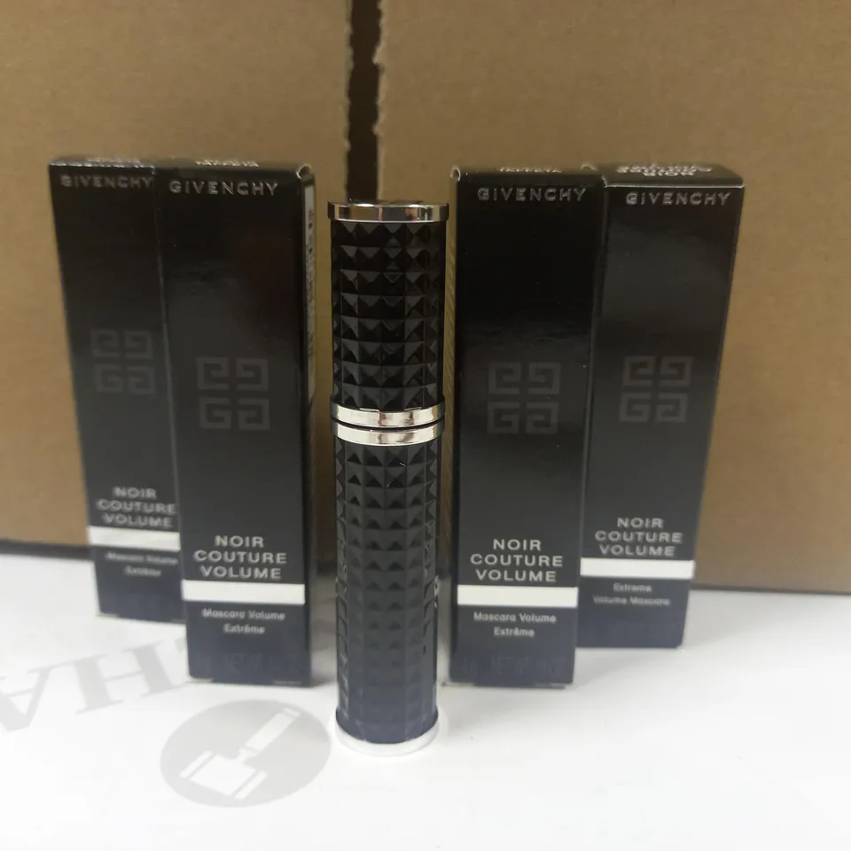LOT OF 5 X 4G GIVENCHY NOIR COUTURE VOLUME MASCARA - BLACK TAFFETA