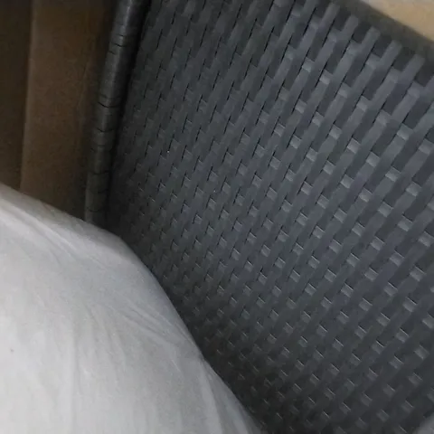 BOXED 13 PIECE HIGH BACK CUBE DINING SET DARK GREY (5 BOXES)