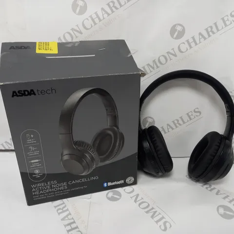 BOXED WIRELESS NOISE CANCELLING HEADPHONES - BLACK