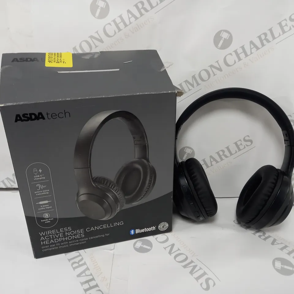 BOXED WIRELESS NOISE CANCELLING HEADPHONES - BLACK