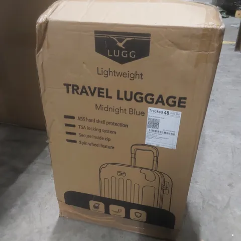 BOXED LUGG TRAVEL SUITCASE - MIDNIGHT BLUE