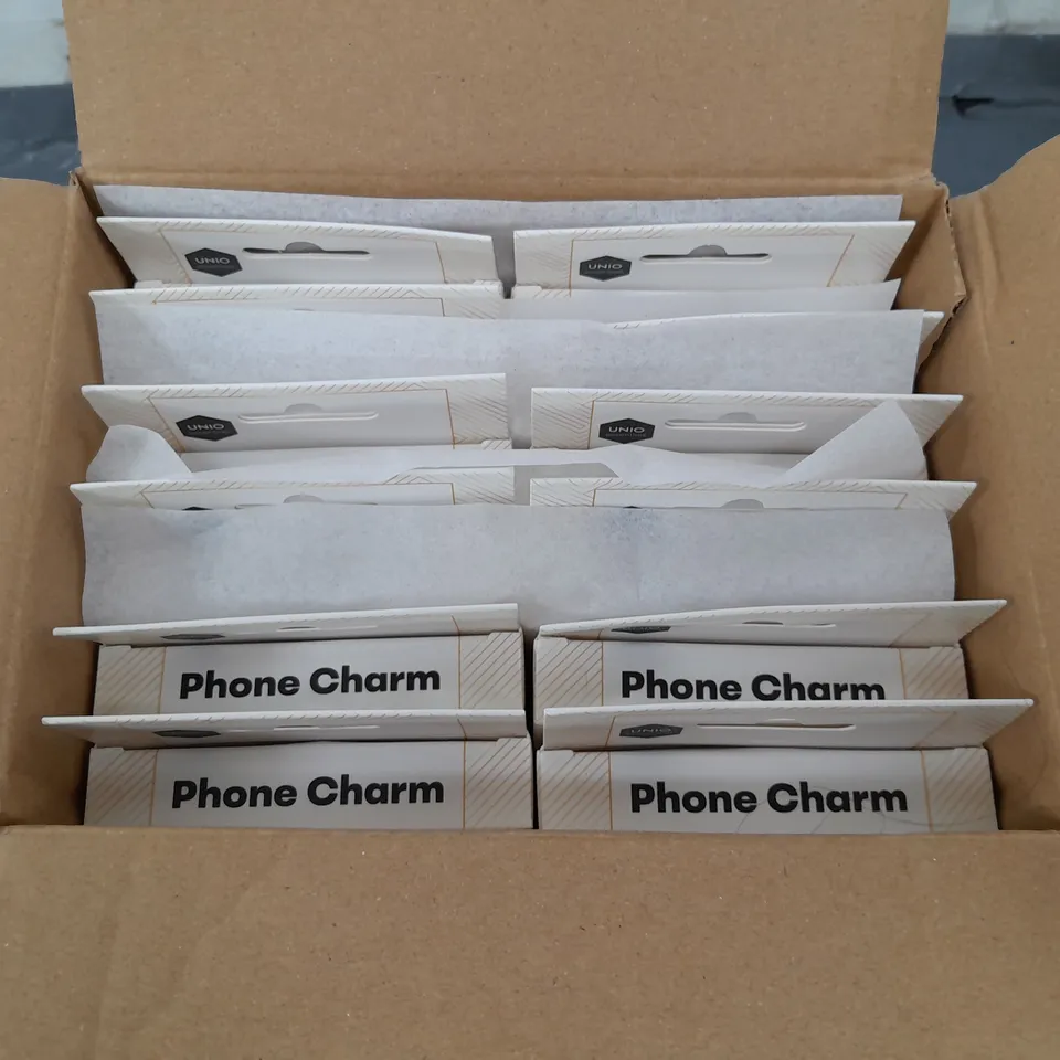 LOT OF 48 BOXED BRAND NEW PHONE CHARMS IN TORTOISE 