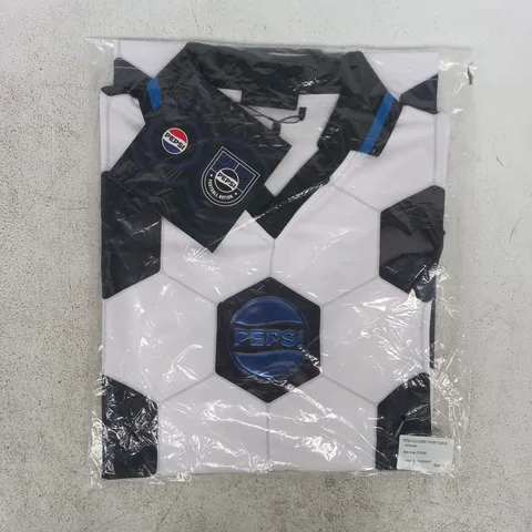 BAGGED PEPSI COLD SHORT SLEEVE JERSEY IN BLACK/WHITE SIZE SMALL