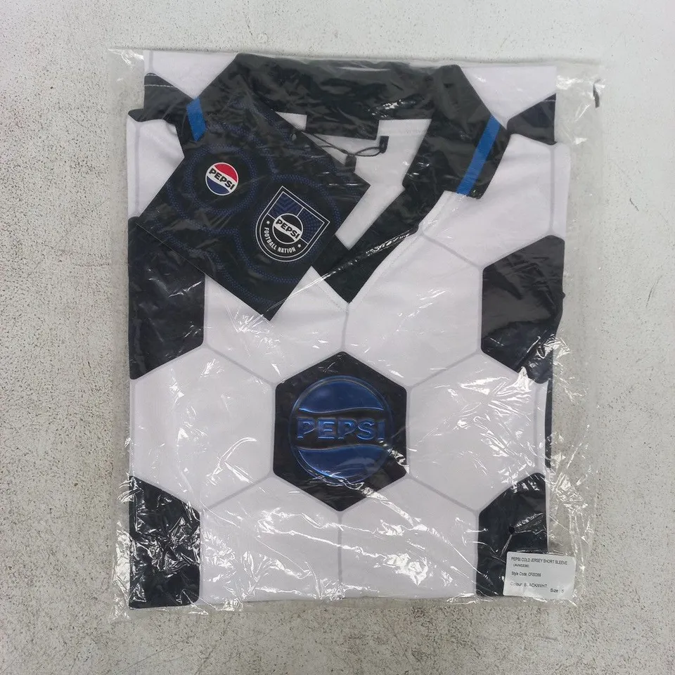 BAGGED PEPSI COLD SHORT SLEEVE JERSEY IN BLACK/WHITE SIZE SMALL