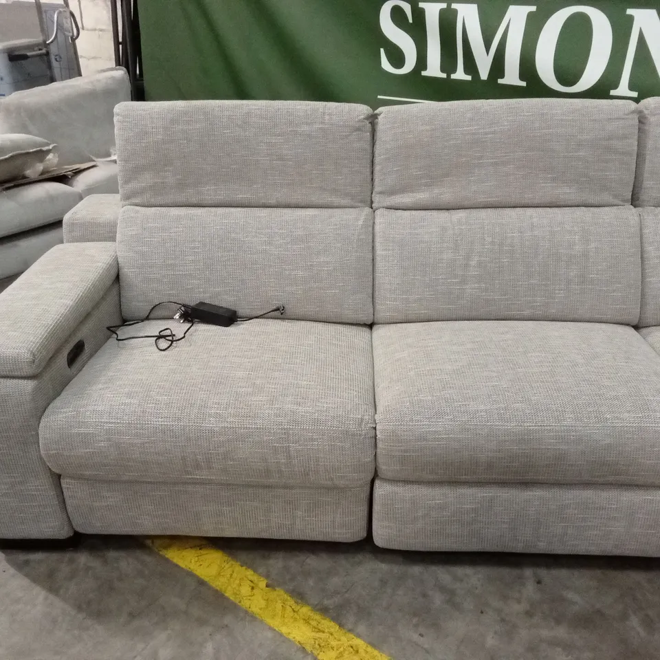 DETROIT FABRIC RIGHT HAND POWER RECLINER CORNER GROUP SOFA WITH CHARGING PORTS AND STORAGE RRP £1999
