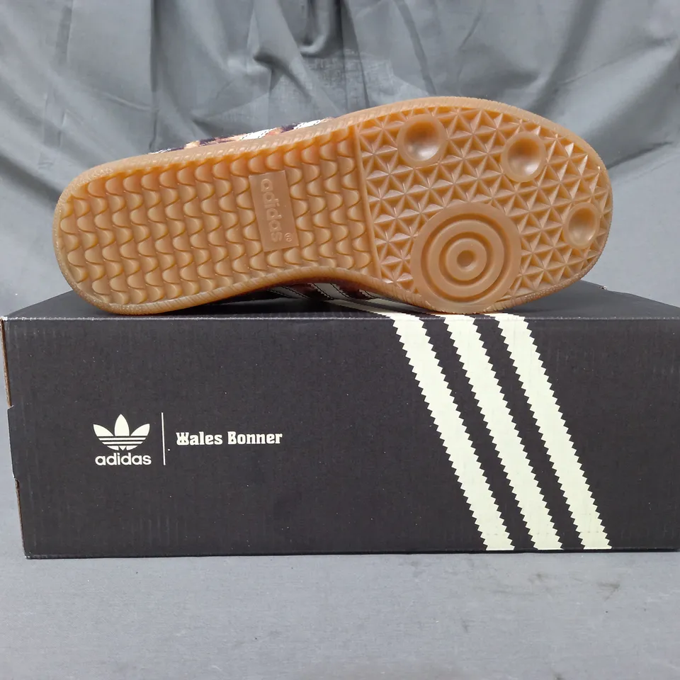 BOXED PAIR OF ADIDAS WALES BONNER SAMBA SHOES IN ANIMAL PRINT UK SIZE 6