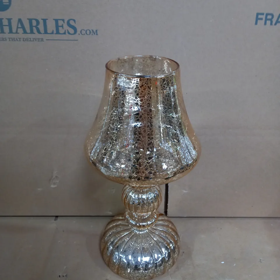 HOME REFLECTIONS PRE-LIT LED MERCURY GLASS LAMP GOLD