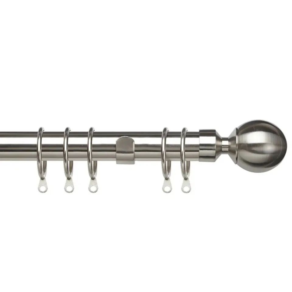 BOXED VERUTIAO EXTENDABLE SINGLE CURTAIN ROD AND HARDWARE SET