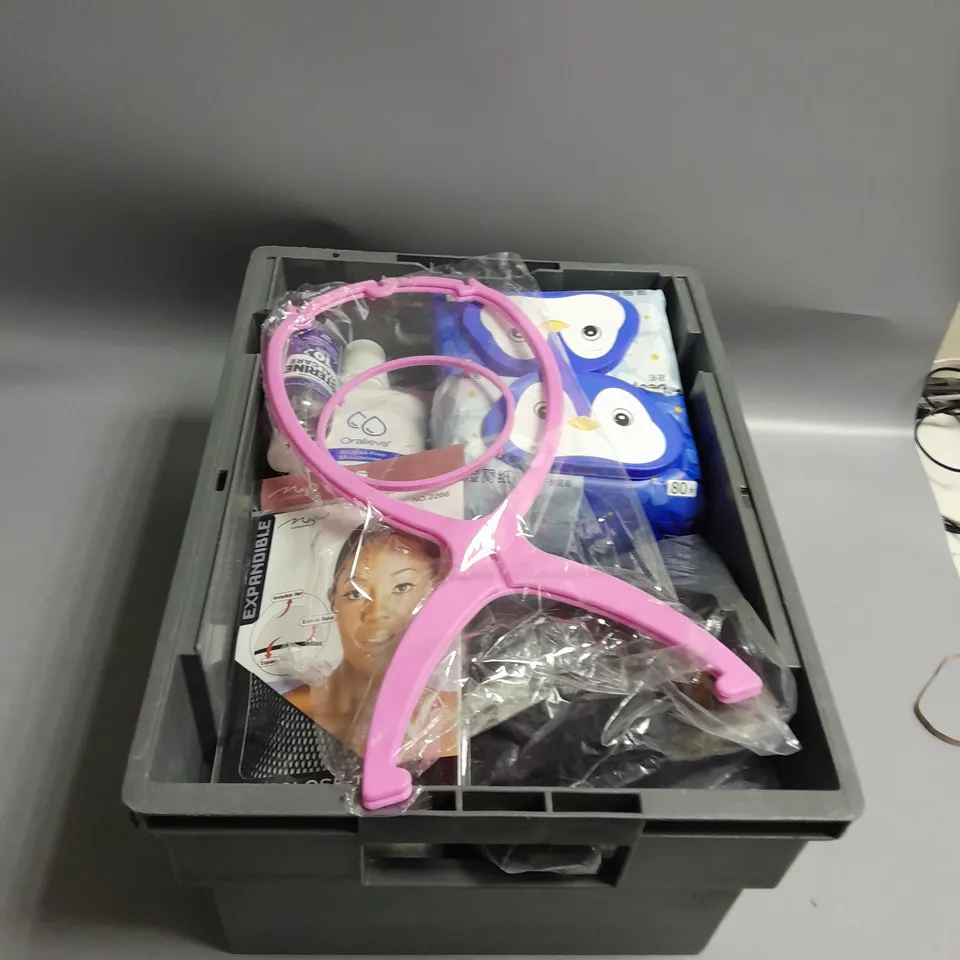 LOT OF ASSORTED HAIR AND CLEANING PRODUCTS TOO INCLUDE WIPES , WIGS AND MOUTHWASH 