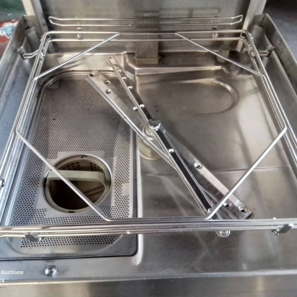 COMMERCIAL STAINLESS STEEL HOBART HOOD TOP PASS THROUGH DISH/GLASS WASHER 