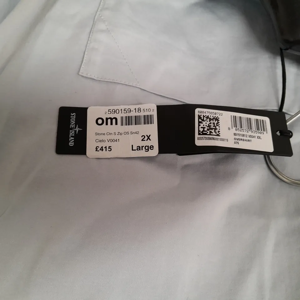 STONE ISLAND XXL LIGHT BLUE OVERSHIRT 