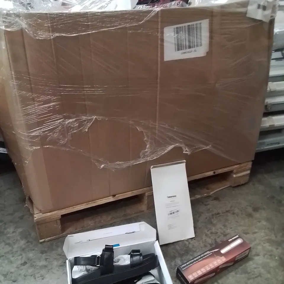 PALLET CONTAINING S LARGE QUANTITY OF CLOTHING,FOOTWEAR,JEWELLERY,HOME ESSENTIALS TO INCLUDE;LED MOTION LIGHT,STRAWS,WOMEN'S SHOES 