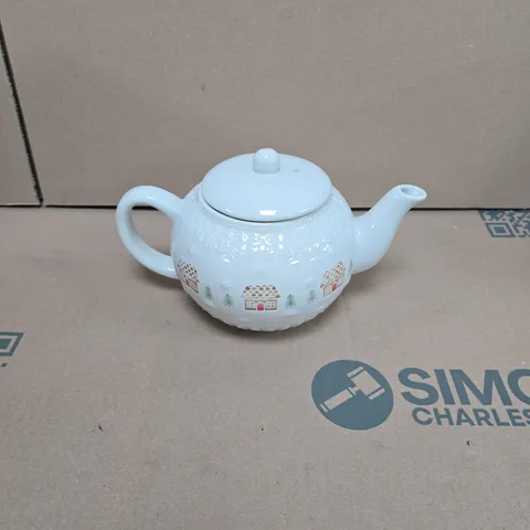GISELA GRAHAM LONDON - DECORATIVE CHRISTMAS CERAMIC TEAPOT - BOX OF 2