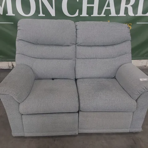 QUALITY BRITISH DESIGNER G PLAN MALVERN POWER RECLINING TWO SEATER SOFA MASCA SMOKE FABRIC