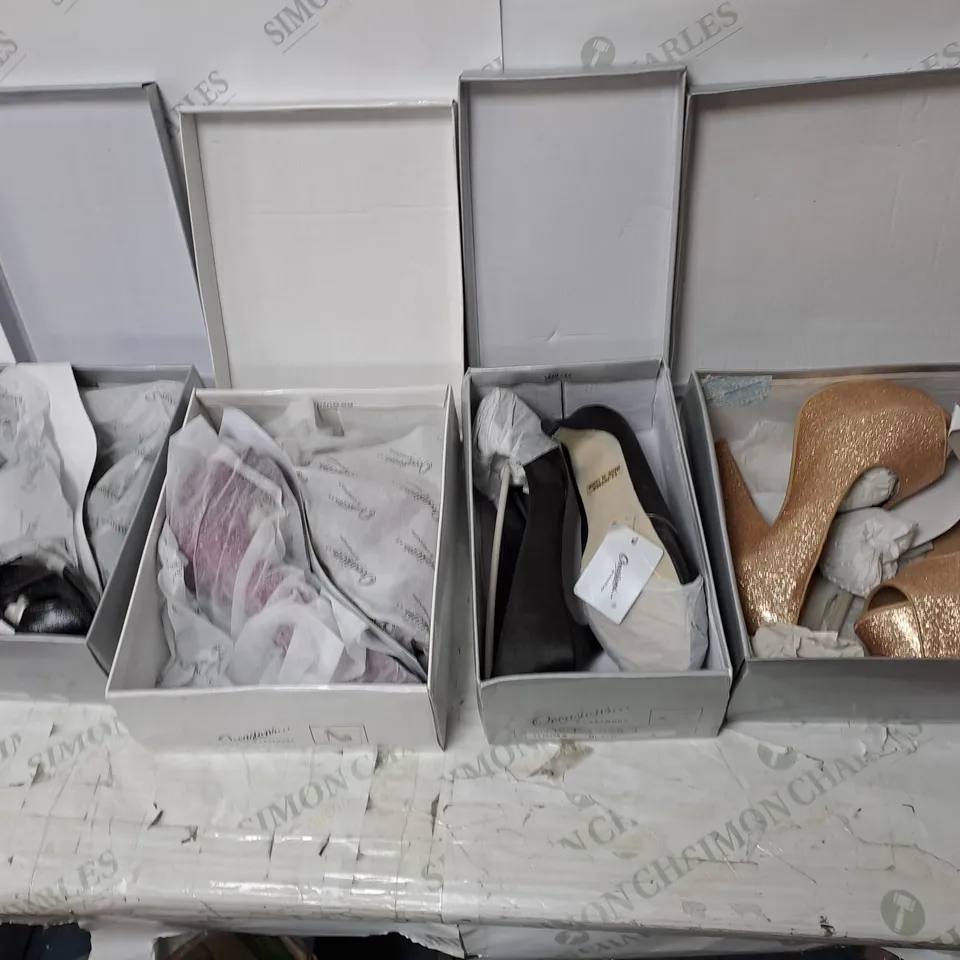 APPROXIMATELY 10 PAIRS OF ASSORTED BOXED AND UNBOXED SHOES TO INCLUDE SANDALS, AND TRAINERS 